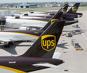 UPS planes on airport runway