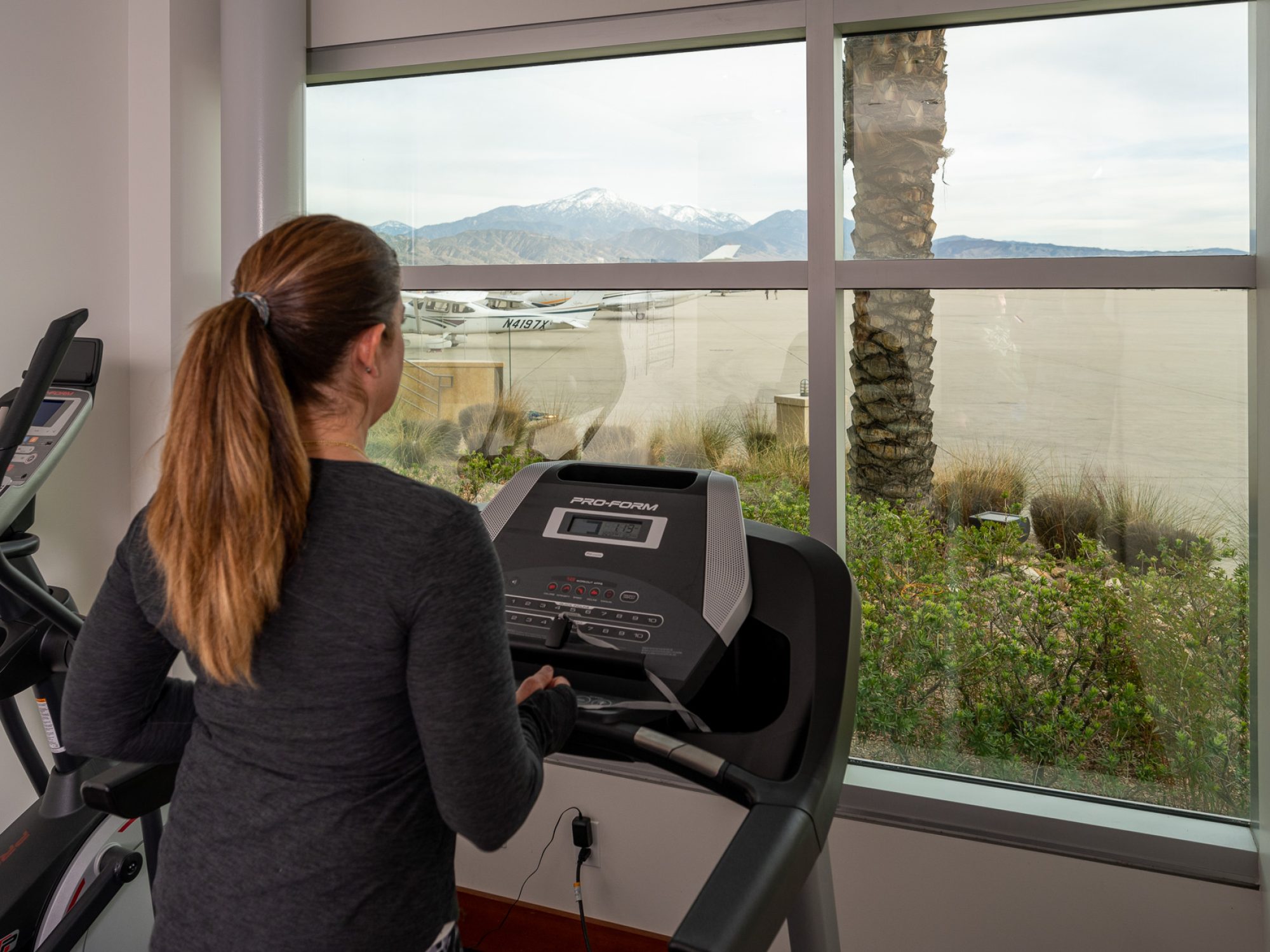 Luxivair airport gym & fitness room.